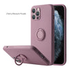 Chery Blossom Purple - Square Liquid Silicone Ring Holder iPhone Case