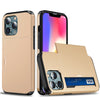 Gold - Armor Slide Card Slot iPhone Case