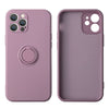 Chery Blossom Purple - Square Liquid Silicone Ring Holder iPhone Case