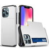 White - Armor Slide Card Slot iPhone Case