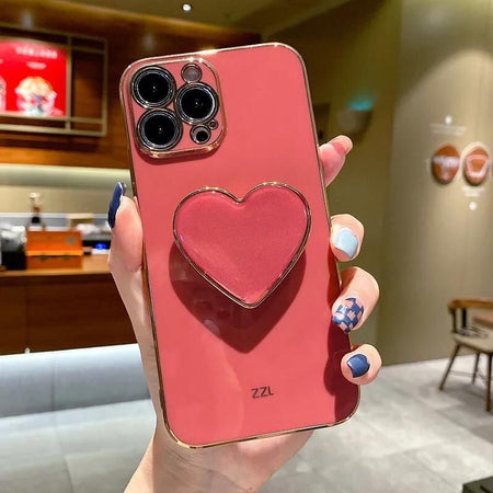 Red - Love Heart Holder iPhone Case