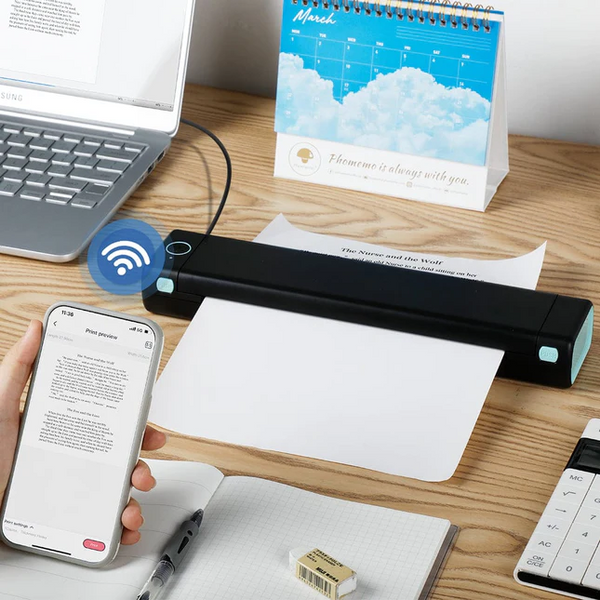 Phomemo Imprimante Portable A4, M832 Bluetooth Imprimante Thermique  Supportant du Papier Thermique A4 (210x297mm), Imprimante sans Encre  Compatible avec Android et iOS, pour Phones & Laptop : :  Informatique