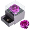 Boîte à bijoux en rose éternelle pour la Saint-Valentin