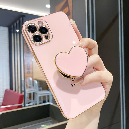 Pink - Love Heart Holder iPhone Case
